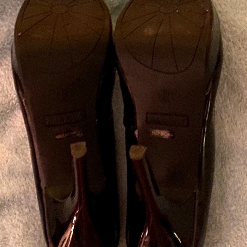NWT BAMBOO BLK PATENT LEATHER HEELS SZ 10 - Picture 6 of 8